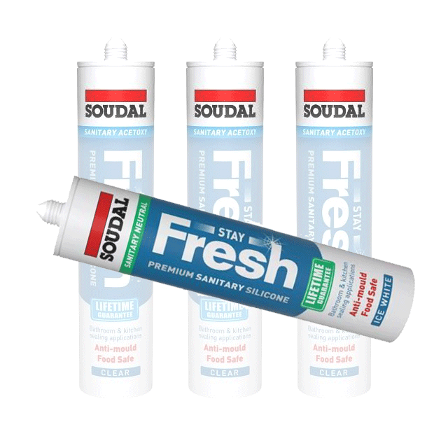 Soudal Sanitary Neutral Food Safe Silicone Sealant 300ml - Ice White