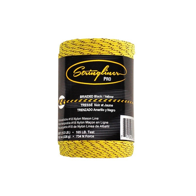 Stringliner 500FT Black/Yellow Braided and Bonded Line