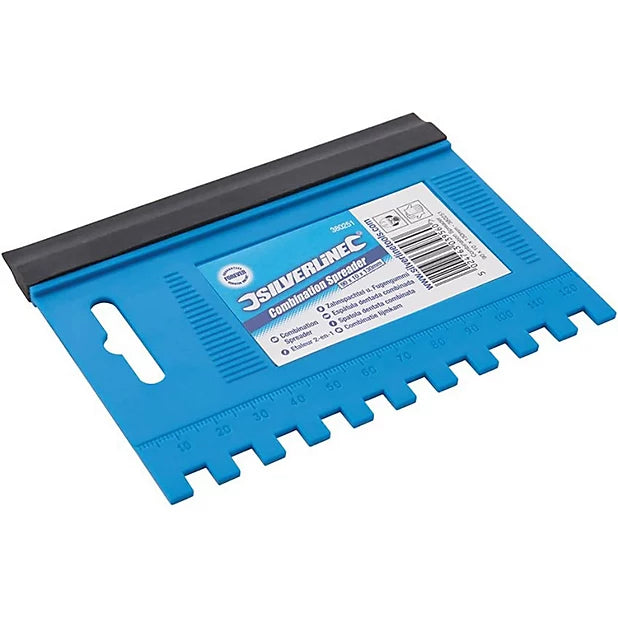 Silverline Flexible Blue Combination Adhesive Spreader Blade