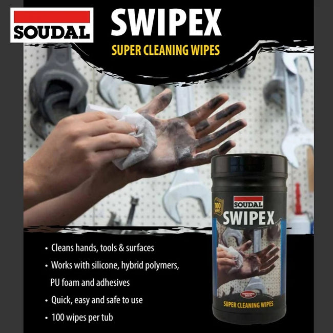 SWIPEX SUPER CLEANING WIPES 100 TUB