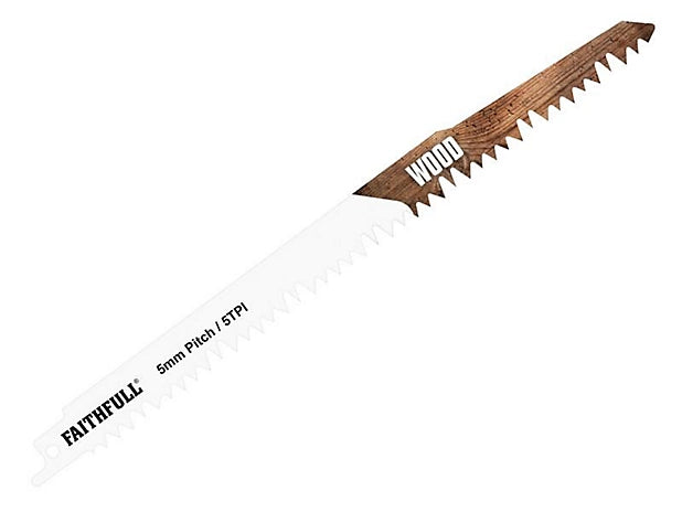 Recip Saw Blade Wood 240mm 5 TPI (Pack of 5)