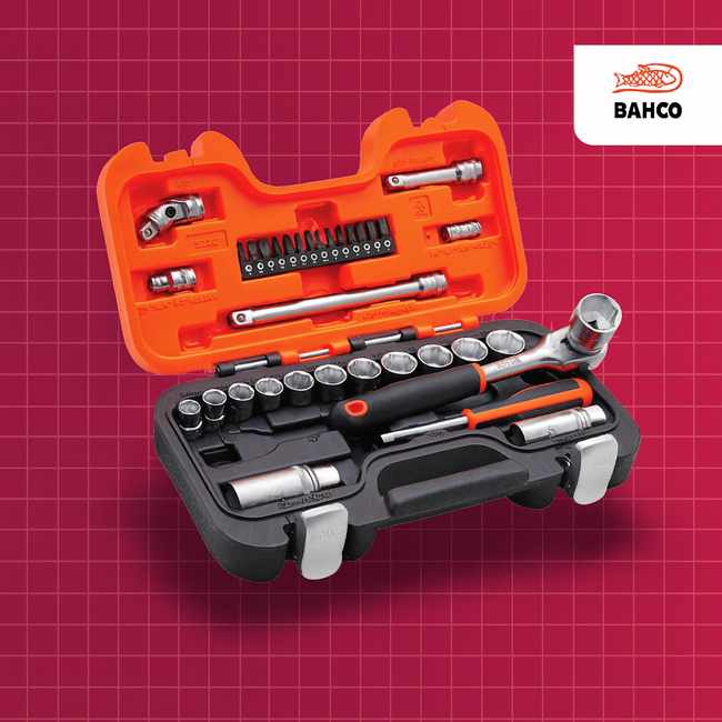 Bahco 3/8in Drive Socket Set - 34pc