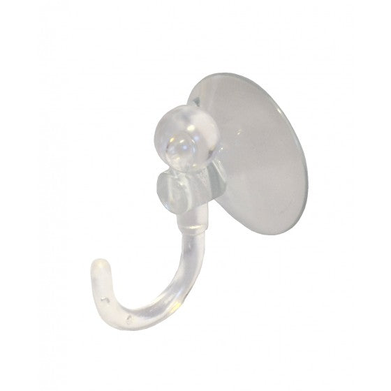 Centurion 25mm Clear Plastic Suction Hook (Pack of 2)