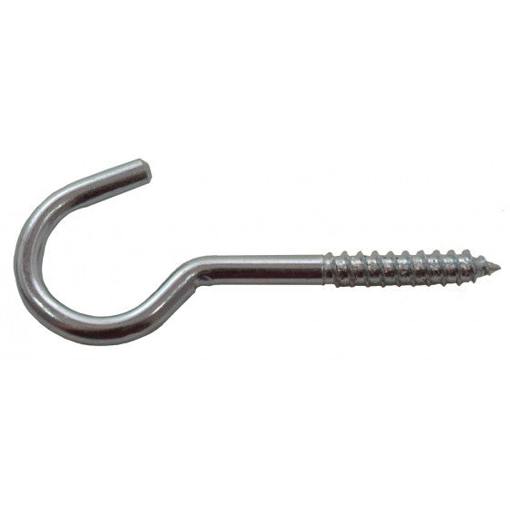 Centurion 80mm x 5mm ZP Steel Screw Hooks (Pack of 2)