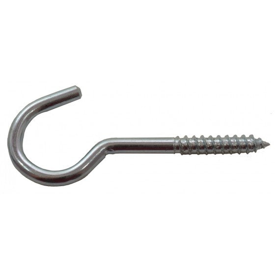 Centurion 80mm x 5mm ZP Steel Screw Hooks (Pack of 2) - O'Tooles Tools