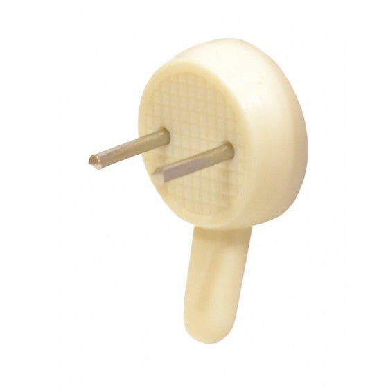 Centurion 22mm Plastic Hard Wall Picture Hooks (Pack of 4)