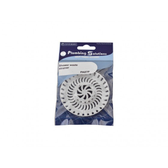 Centurion 80mm White Plastic Bath/Shower Strainer - O'Tooles Tools