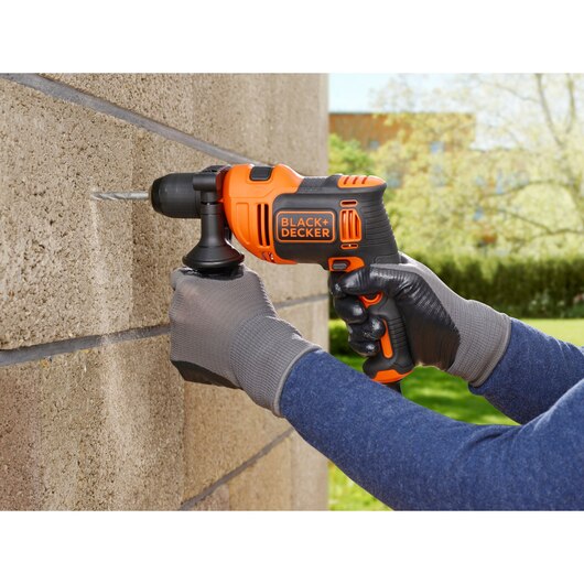 Black + Decker 710W 1 Gear Hammer Drill BEH710K-GB - O'Tooles Tools