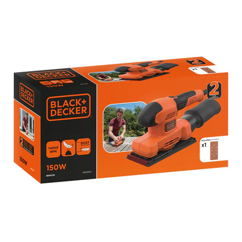 Black+Decker 150W 1/3 Sheet Finishing Sander BEW220-GB - O'Tooles Tools