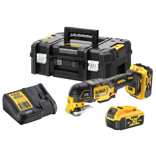DEWALT 18V XR Brushless 3 Speed Oscillating Multi Tool - 2 X 5AH DCS356P2-GB