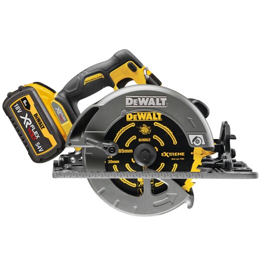 DEWALT 54V XR FLEXVOLT 190mm Rail Compatible Circular Saw - 2 X 6Ah DCS579T2-GB - O'Tooles Tools