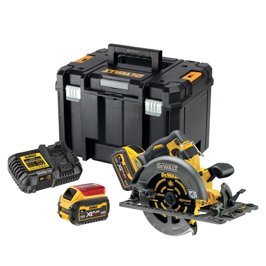 DEWALT 54V XR FLEXVOLT 190mm Rail Compatible Circular Saw - 2 X 6Ah DCS579T2-GB