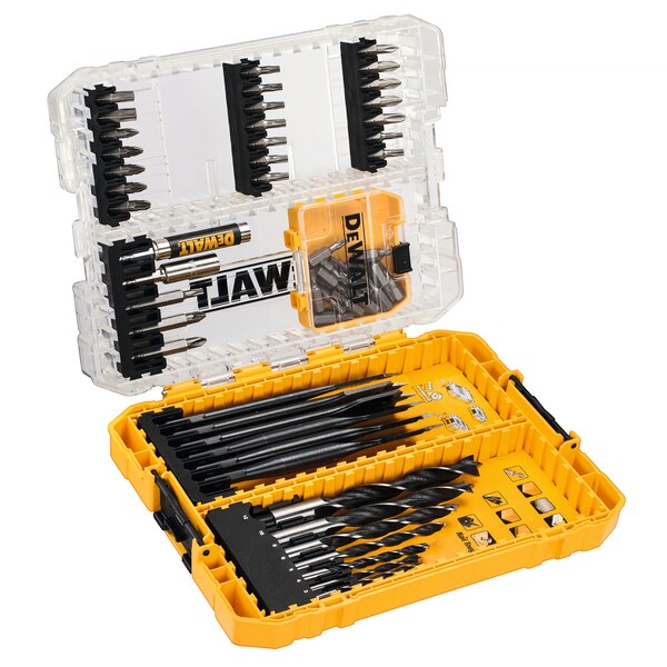 DEWALT DT70758-QZ 57PC DRILL DRIVE SET WITH BRAD POINT AND EXTREME FLATWOOD BITS - O'Tooles Tools