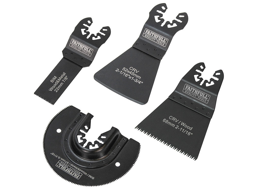 Faithfull Multi-Function Tool Blade 4 Piece Flooring Set