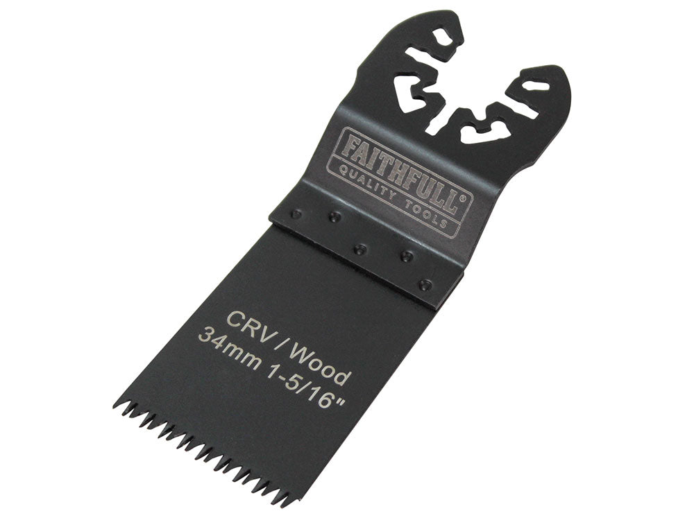 Faithfull Flush Cut Wood Blade Side Set 34mm CRV FAI MFW34