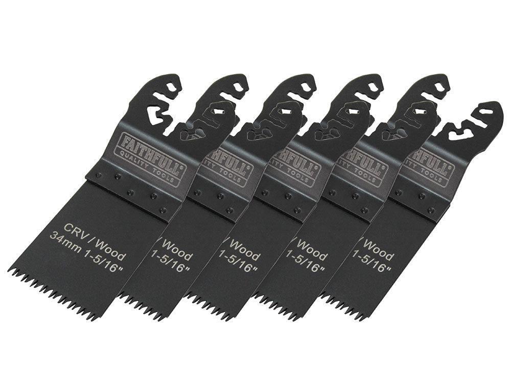 Faithfull Flush Cut Saw Blade 34MM (5 Pack) FAI MFW34B - O'Tooles Tools