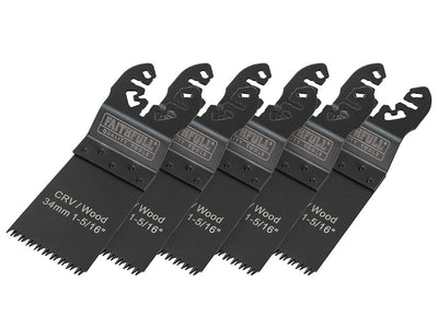 Faithfull Flush Cut Saw Blade 34MM (5 Pack) FAI MFW34B - O'Tooles Tools