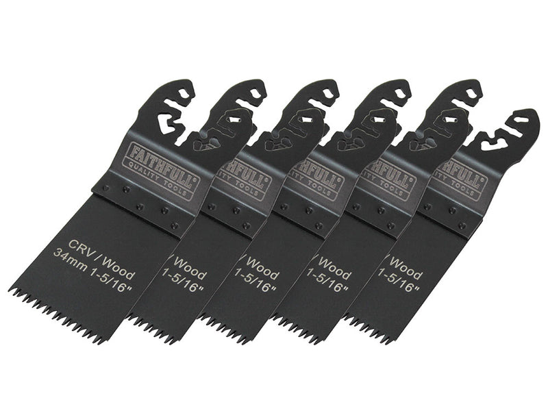 Faithfull Flush Cut Saw Blade 34MM (5 Pack) FAI MFW34B - O'Tooles Tools
