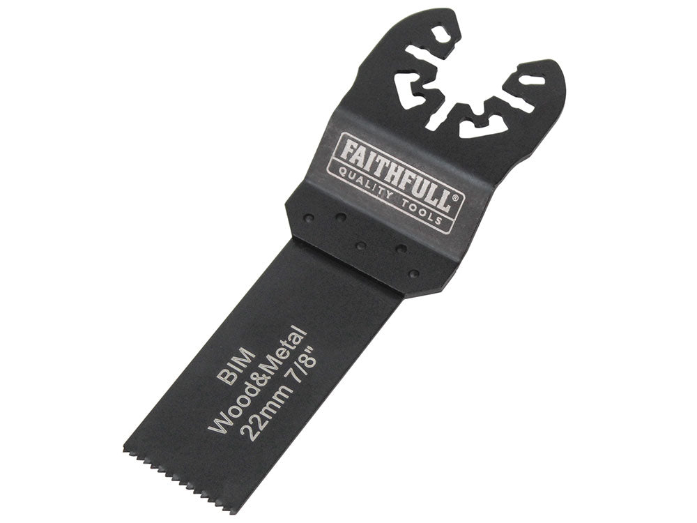 Faithfull Flush Cut Wood-Metal Blade 22mm Bi-Metal FAI MFWM22