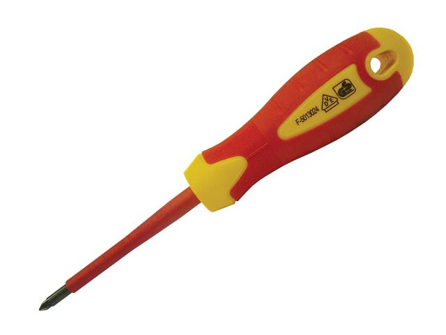 Faithfull VDE Single Screwdriver Pozidrive -various sizes