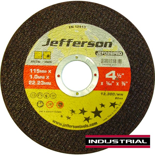 Jefferson 4.5" x 1.0mm INOX Cutting Disc 22mm Bore 10PCS - O'Tooles Tools